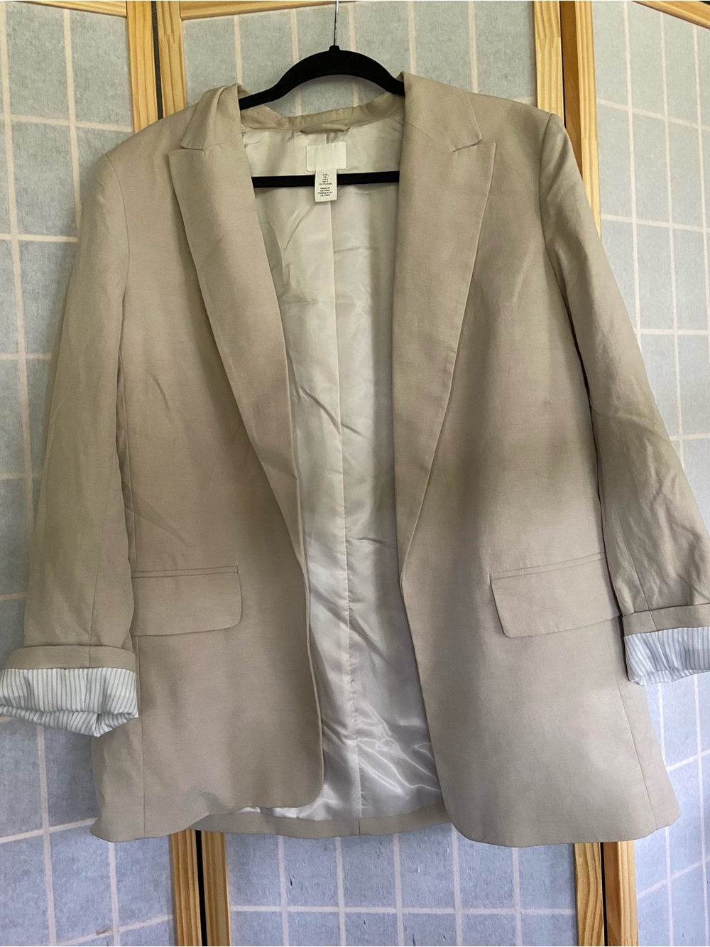 H&M Cream Suit Jacket (L)